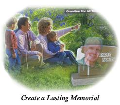 memorials, markers, head stones and monuments